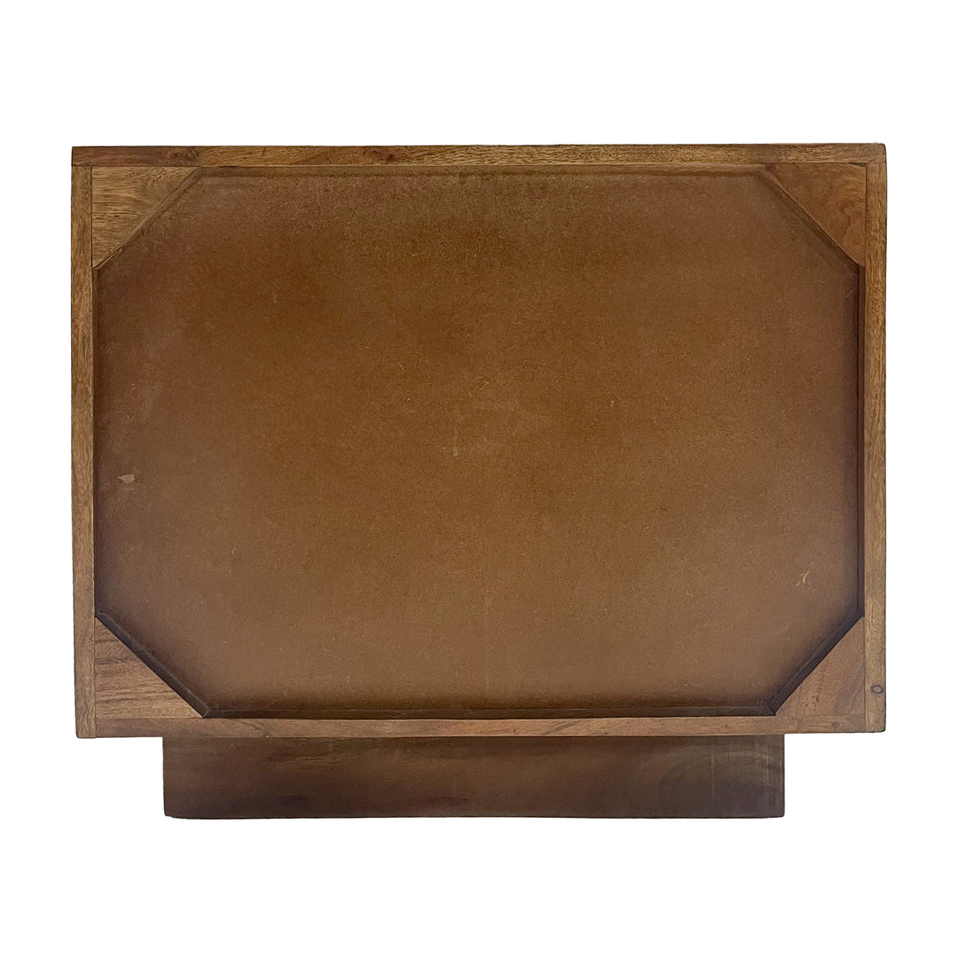 Brown/ Brass Two Drawer Night Stand