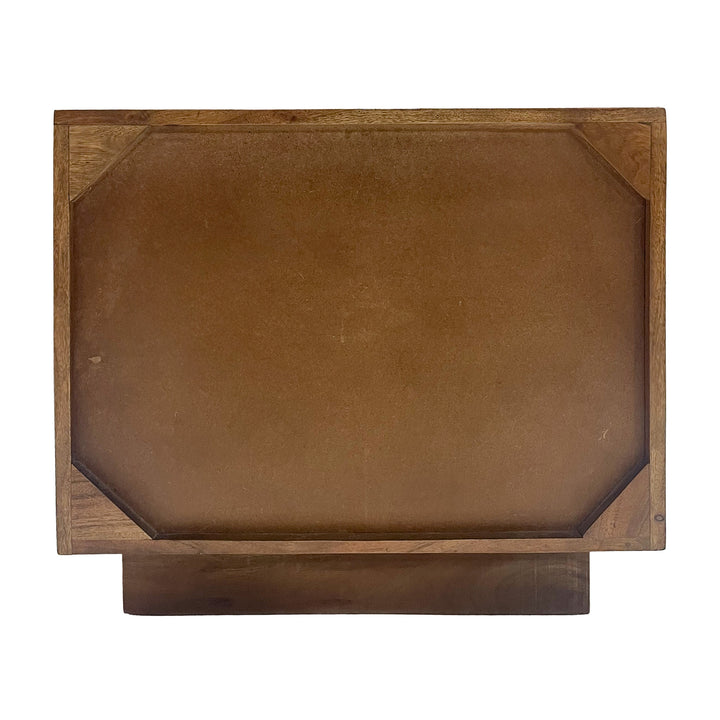 Brown/ Brass Two Drawer Night Stand