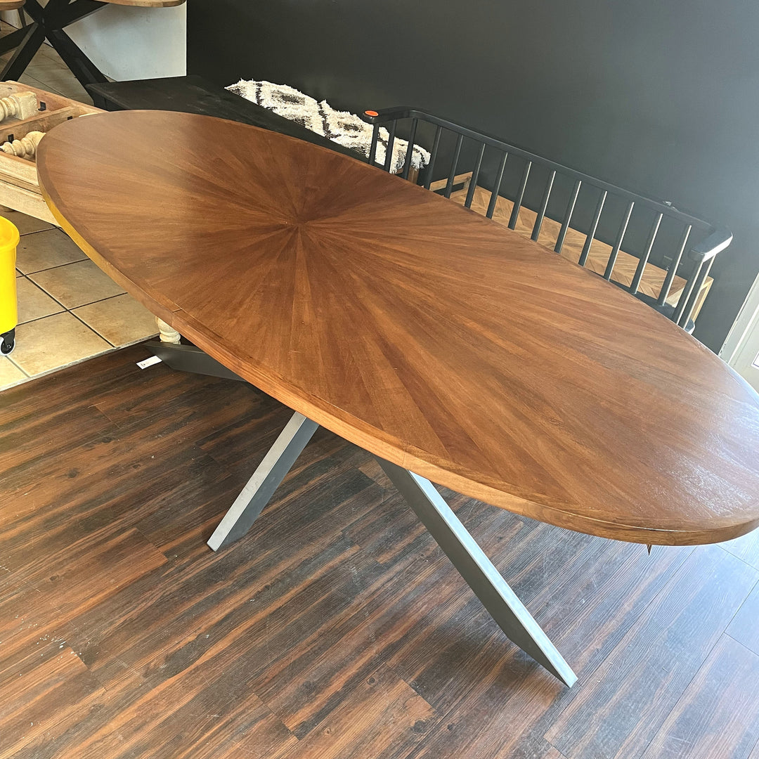 Sunburst Oval Dining Table - Sample