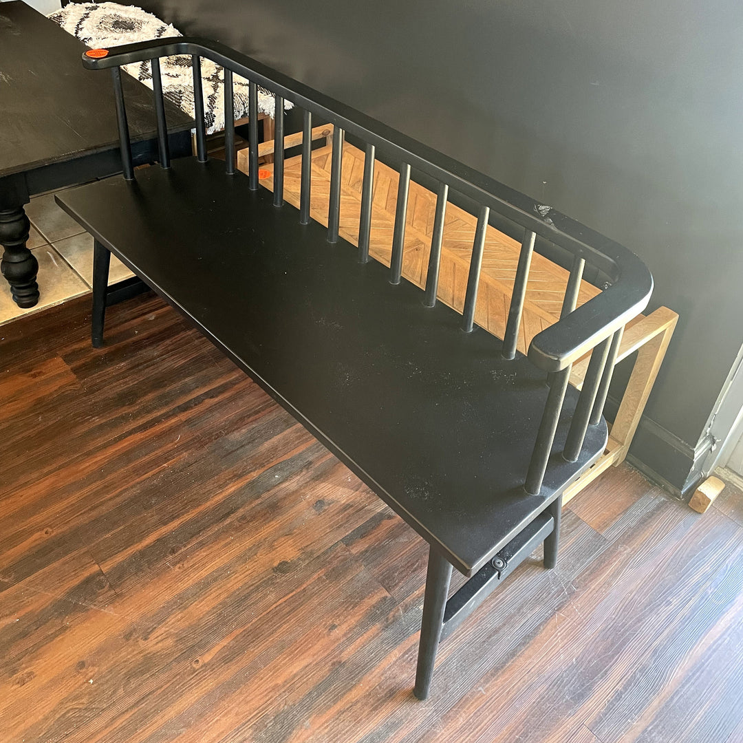 Black Spindle Amish Bench - Sample
