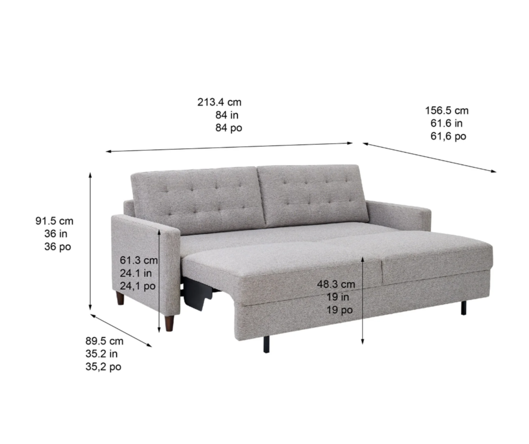 Ella Convertible Sleeper Sofa - Floor Sample