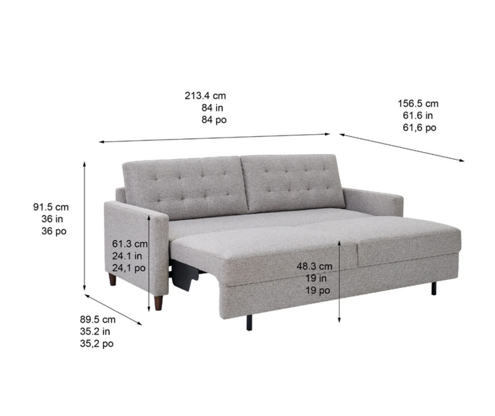 Ella Convertible Sleeper Sofa - Floor Sample