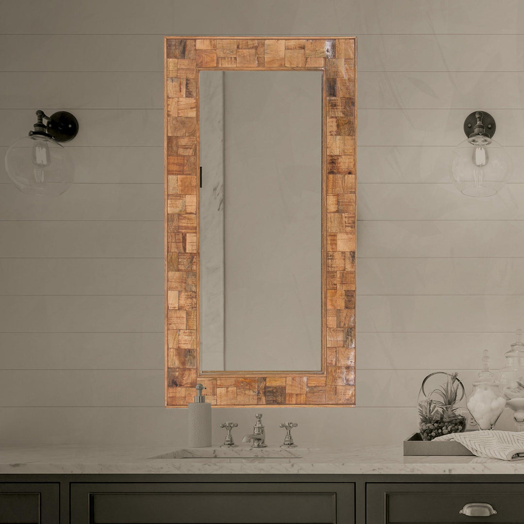 Parsons Rectangle Wall Mirror - Mango and Acacia